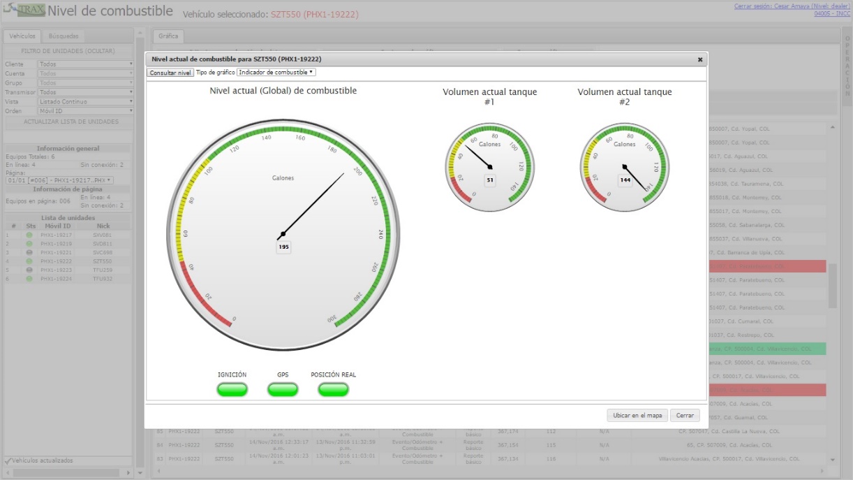 Monitoreo de combustibles